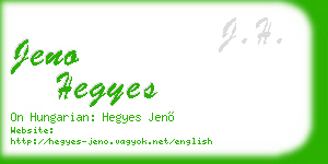 jeno hegyes business card